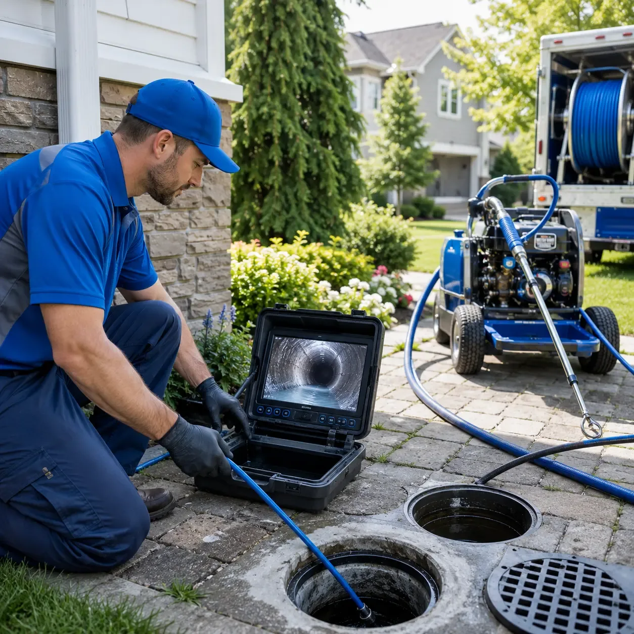 Outdoor drain cleaning professionals serving Johnsonville, IL